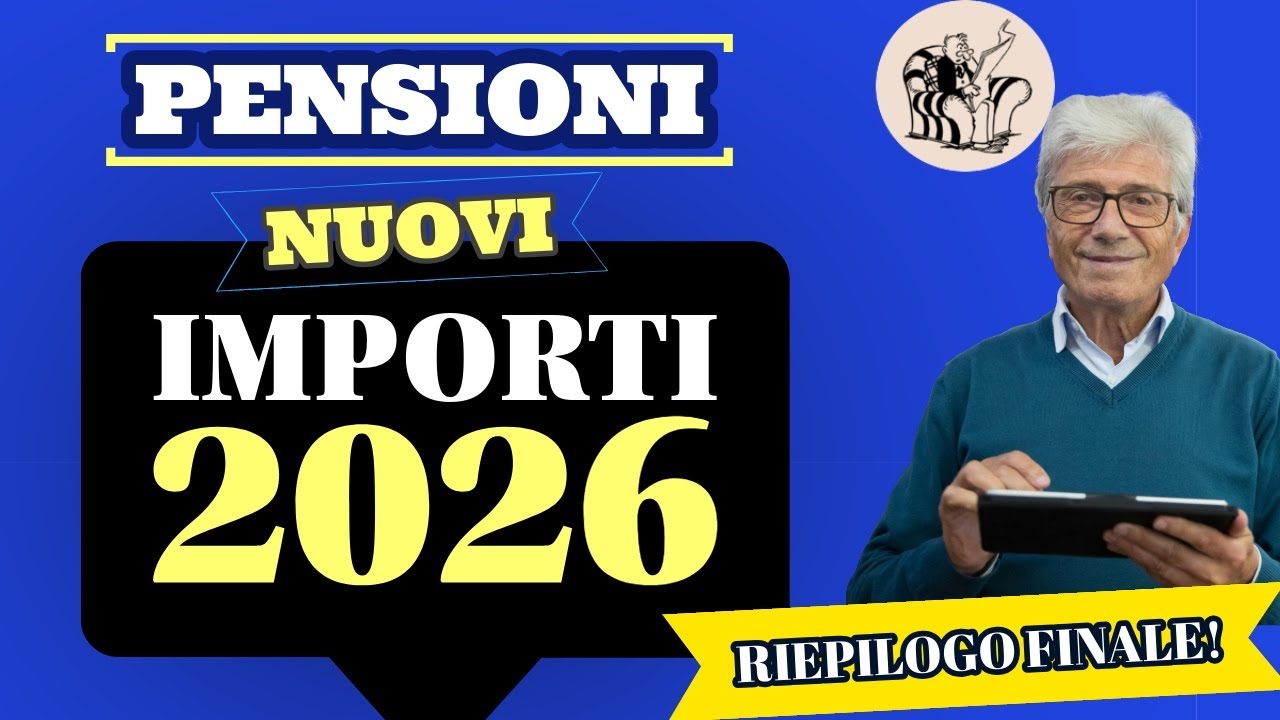 PENSIONI 🎄 RIEPILOGO NUOVI IMPORTI 2026: TUTTI  GLI AUMENTI, FASCIA PER FASCIA ❗️ 💰