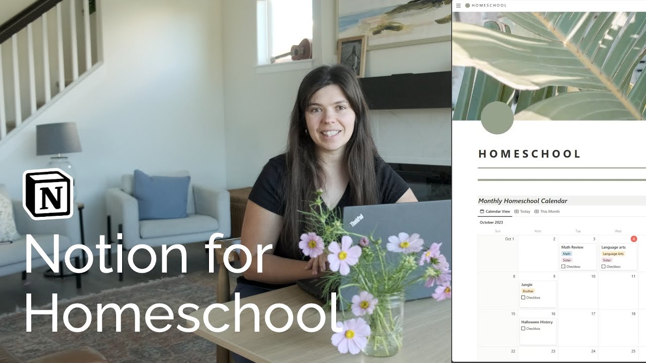 Homeschool Notion Template , Organize your Homeschool Days