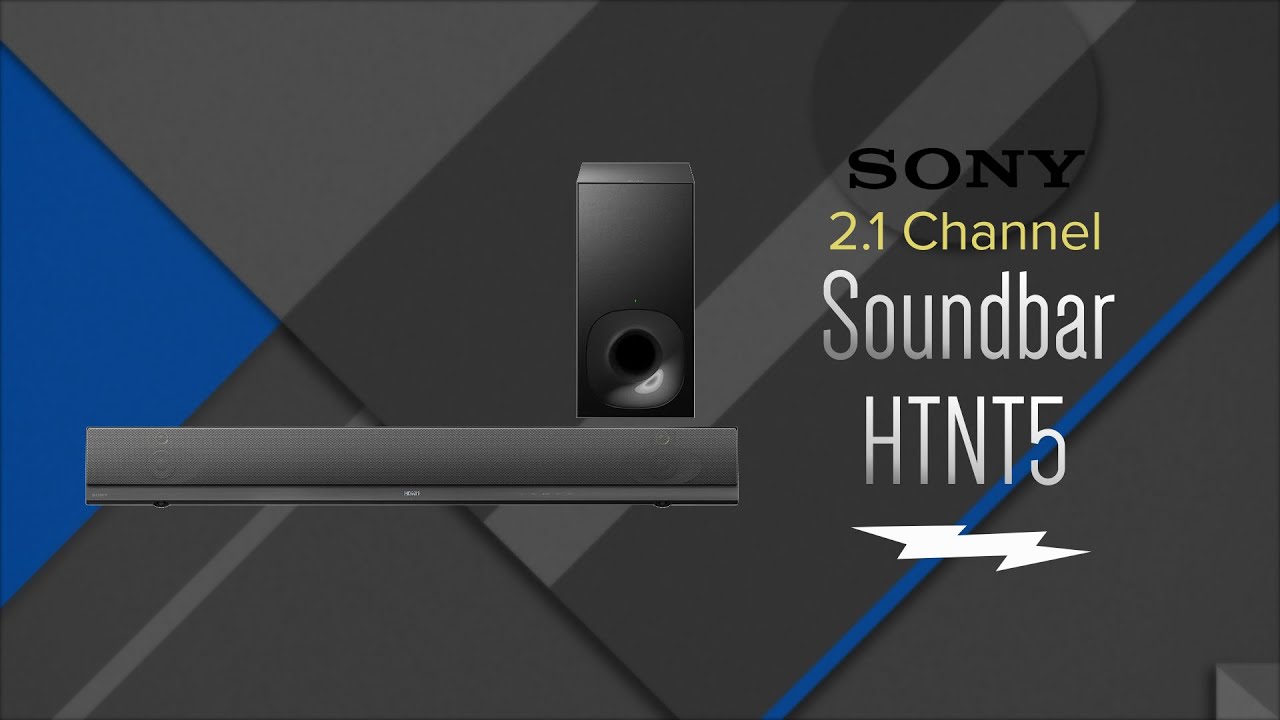 Sony Black 2.1 Channel 4K High-Resolution Wireless Sound Bar System HTNT5 - Overview