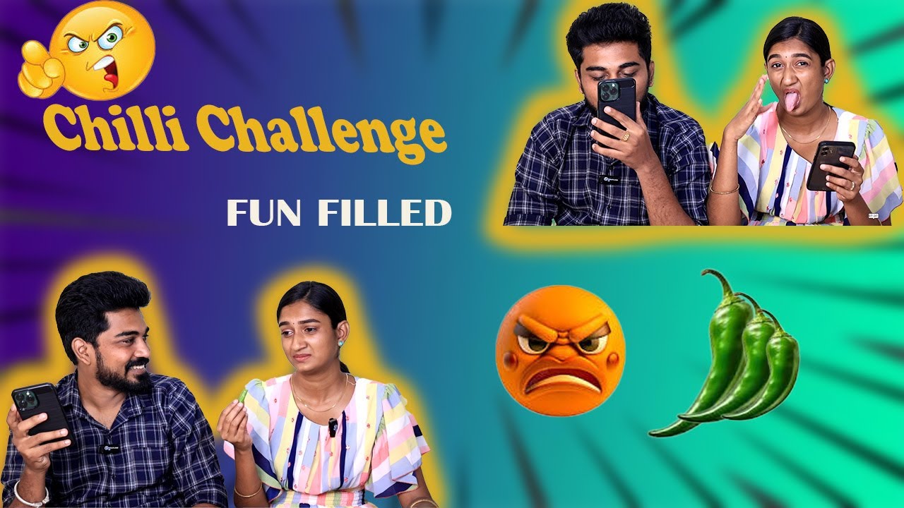 Chilli Challenge🥵😡|நா கேட்ட question ku செம tension ஆகிட்டா😂| SathyaSabarish| #challenge  #comedy