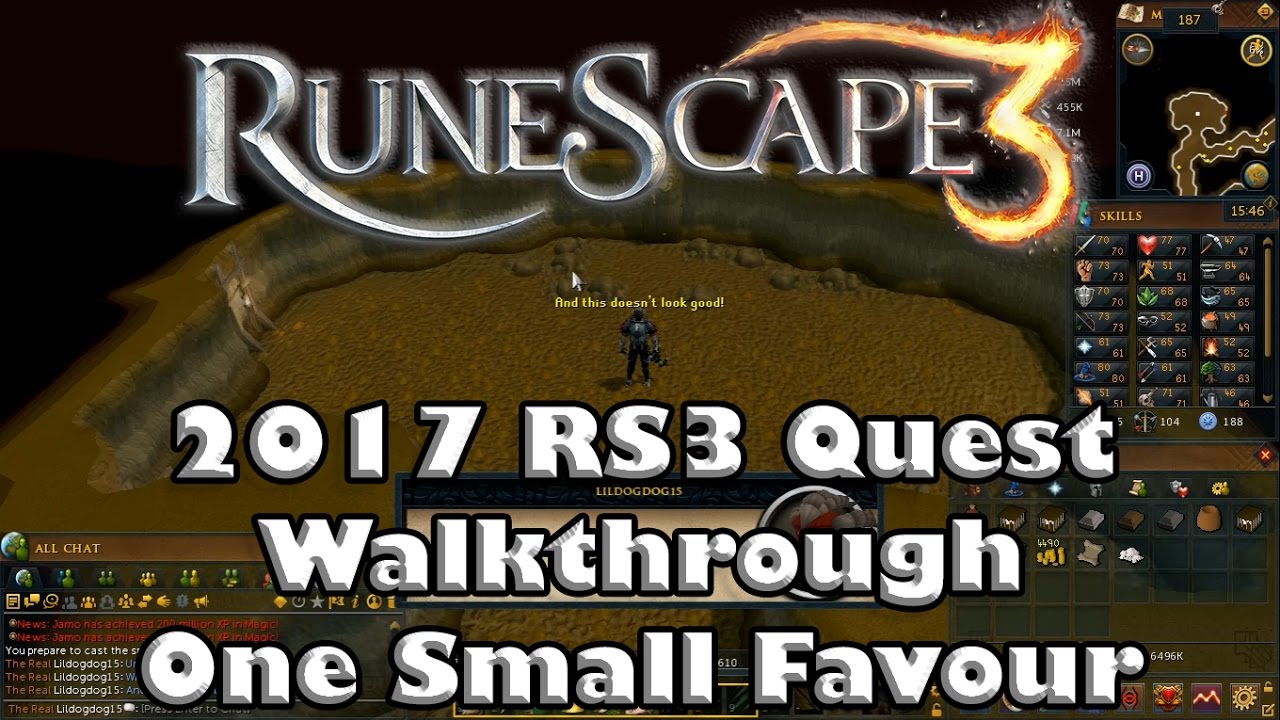 RS3 Quest Guide - One Small Favour - 2017(Up to Date!)