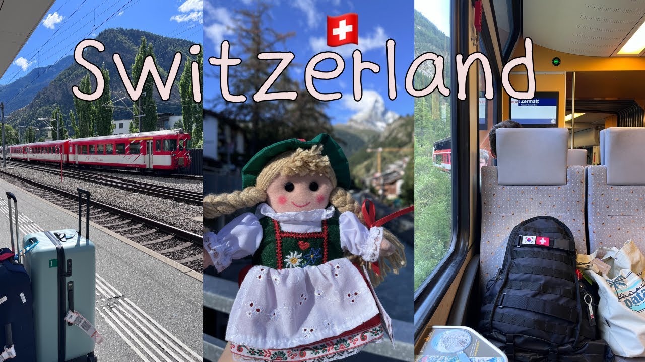 스위스 vlogㅣ스위스 호수 수영, 그린델발트 풍경, 체르마트 1박, 체르마트 기념품, 체르마트 퐁듀 맛집