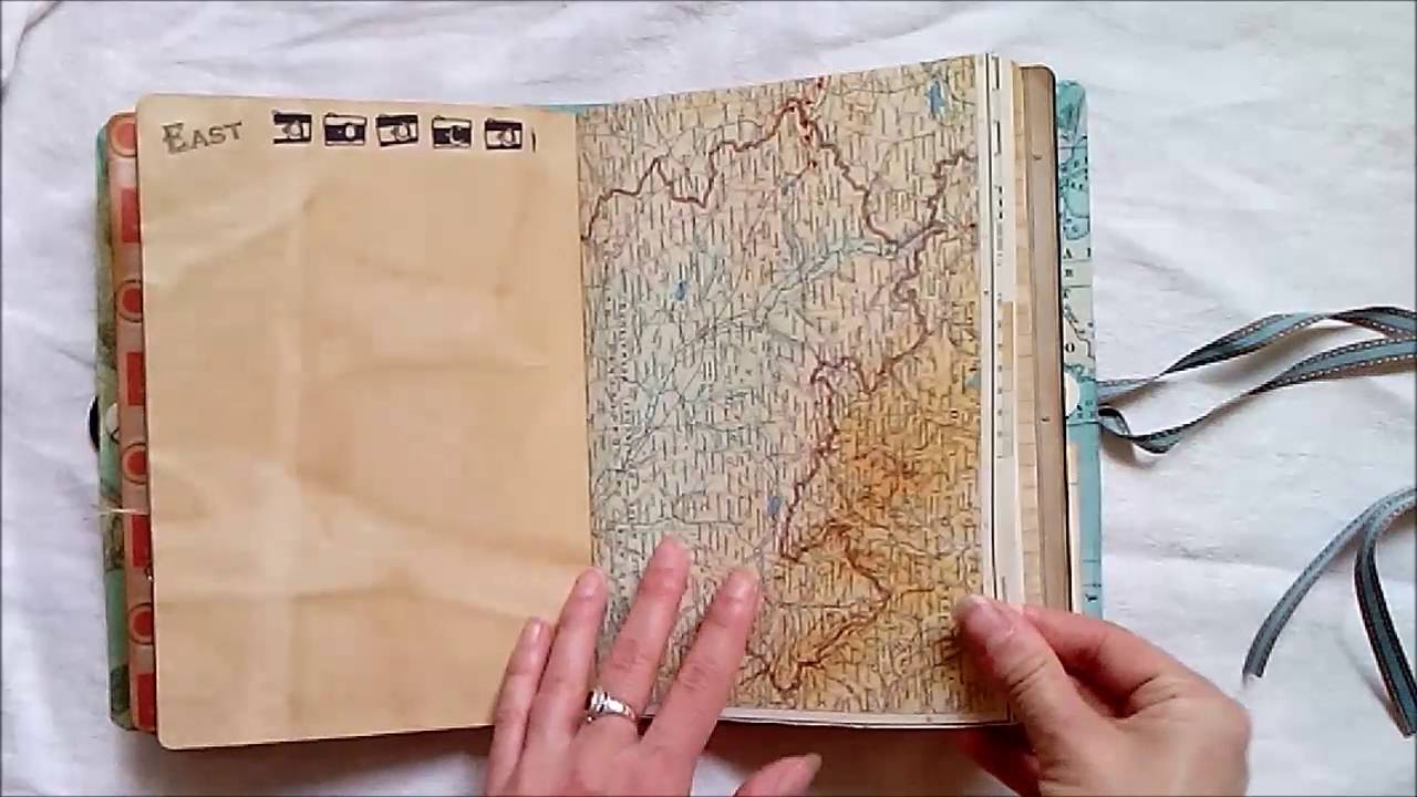 travel themed junk journal