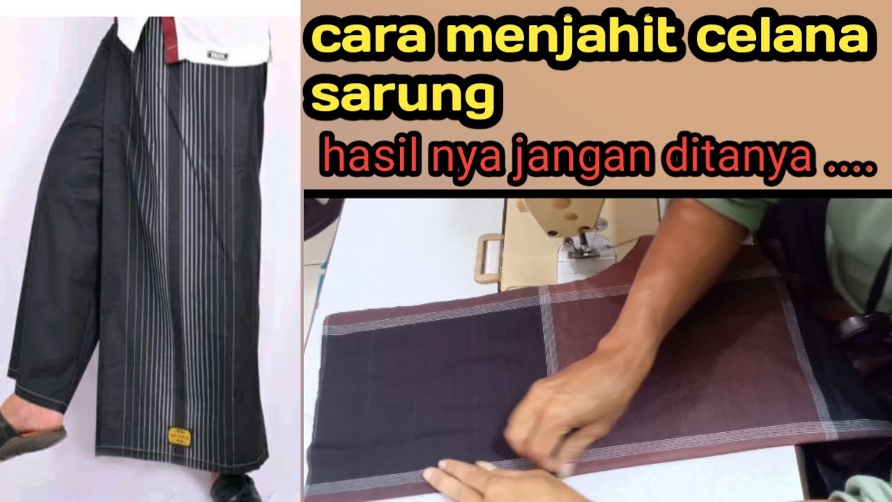 cara menjahit celana sarung paling simpel ‼️ langsung jadi #penjahitpul #tutorial #pola #sewing