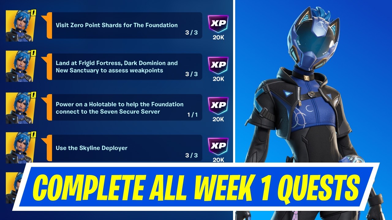 Fortnite Complete Week 1 Kickstart Quests - How to EASILY Complete Weekly Highlights Quests