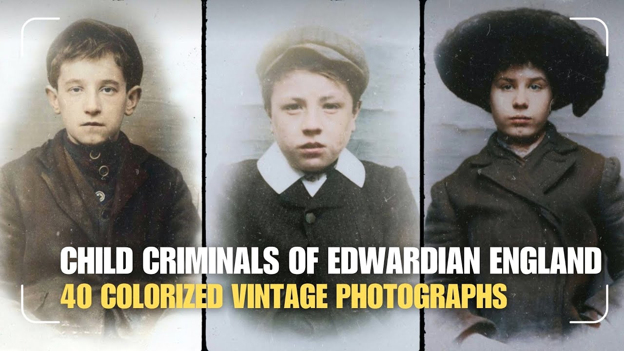 Edwardian Child Criminals: Haunting Mugshots from the Past / HD Colorized Photographs