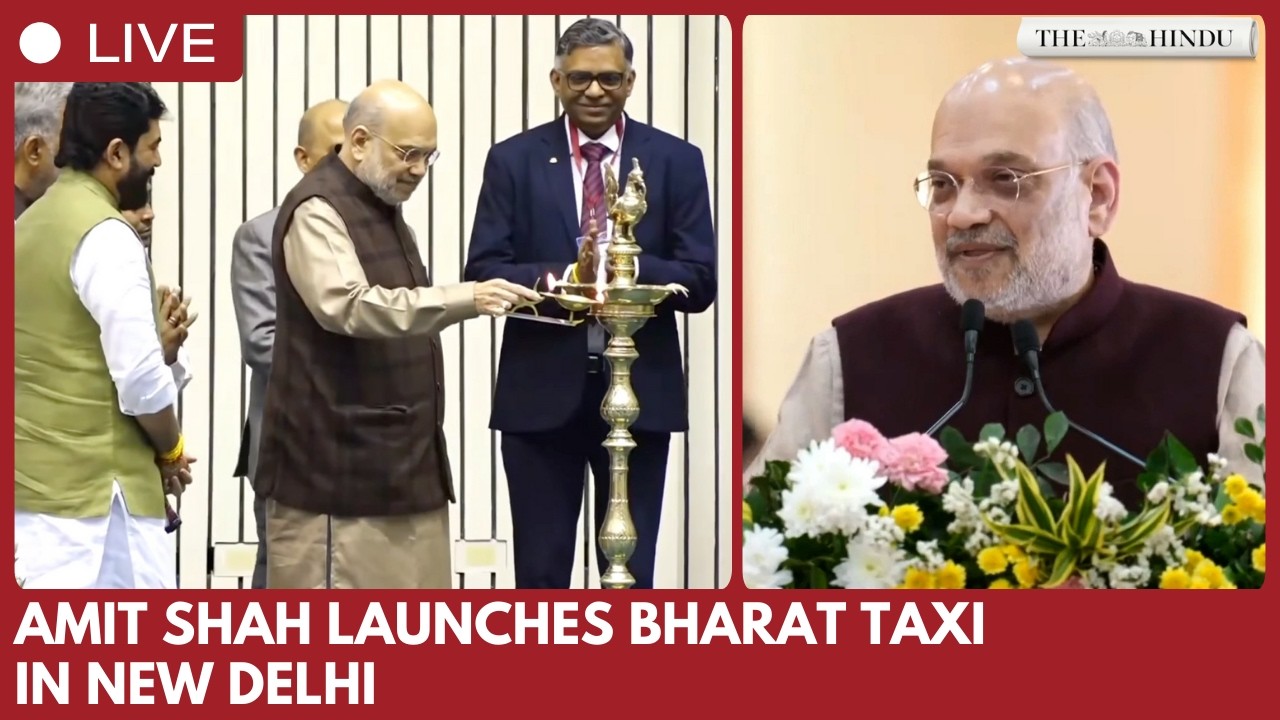 Union Home Minister Amit Shah at the launch of Bharat Taxi in New Delhi