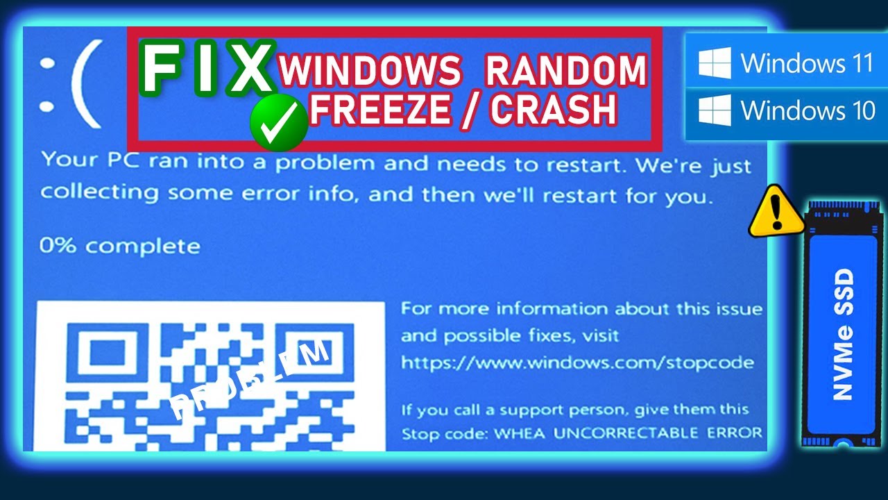Как исправить неисправимую ошибку WHEA в Windows 10 / Windows 11 (проблема зависания NVME)