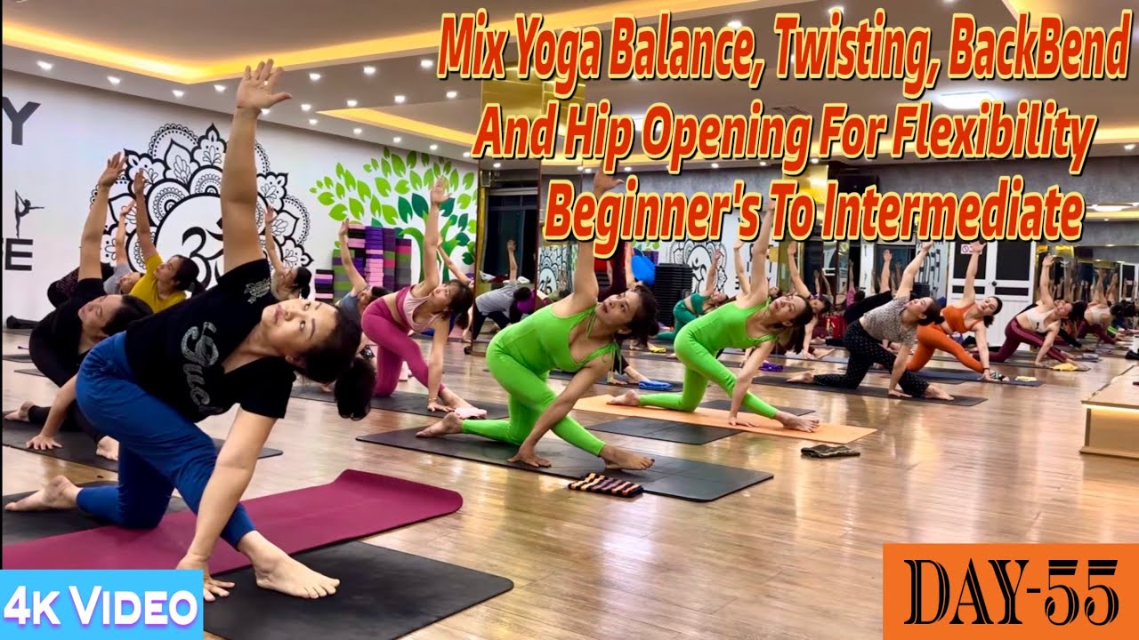 DAY-55 Mix Yoga Balance, Twisting, BackBend And Hip Open For Flexibility | Master Ranjeet Singh  |
