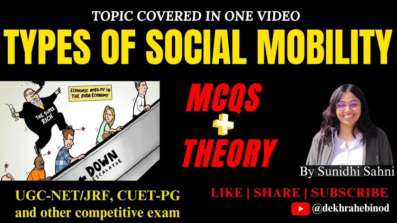 SOCIAL MOBILITY MCQS + THEORY | CUET-PG Sociology 2026 #jnu #cuetpg #oneshotrevision