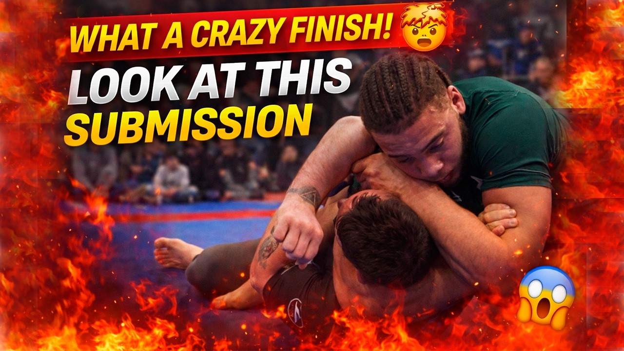 Professional Adult Brazilian Jiu Jitsu match filmed during a real competition event.