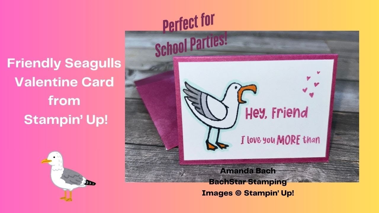 Friendly Seagulls Valentine card from Stampin' Up!