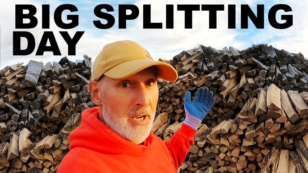 BIG day of FIREWOOD SPLITTING!!
