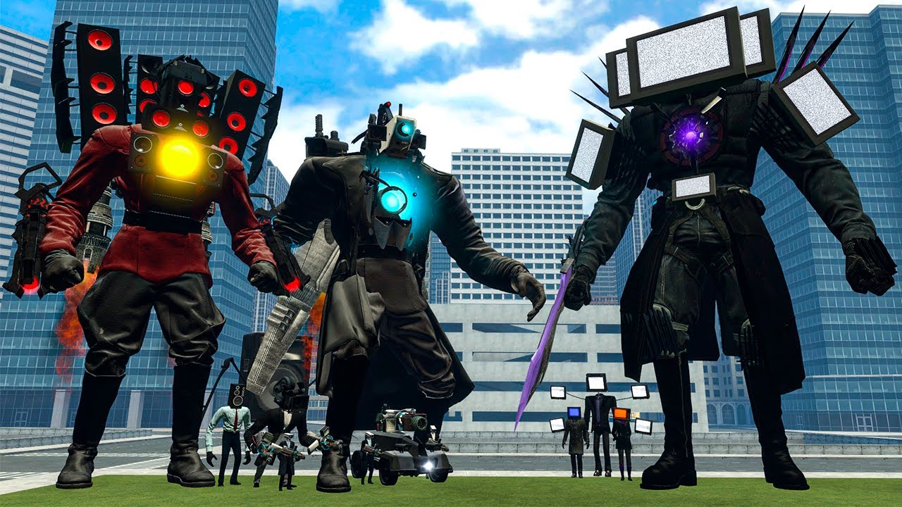 NEW UPGRADED TITAN TV MAN VS TITAN CAMERAMAN/SPEAKERMAN AND OTHER BOSSES In Garry's Mod!