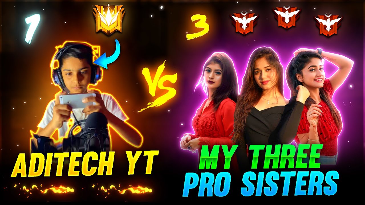 Me Vs My 3 Pro Sister's ❤️🤯