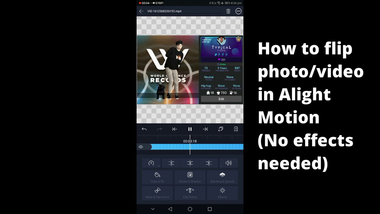 Alight Motion | How to flip/mirror your photo/video without effects needed