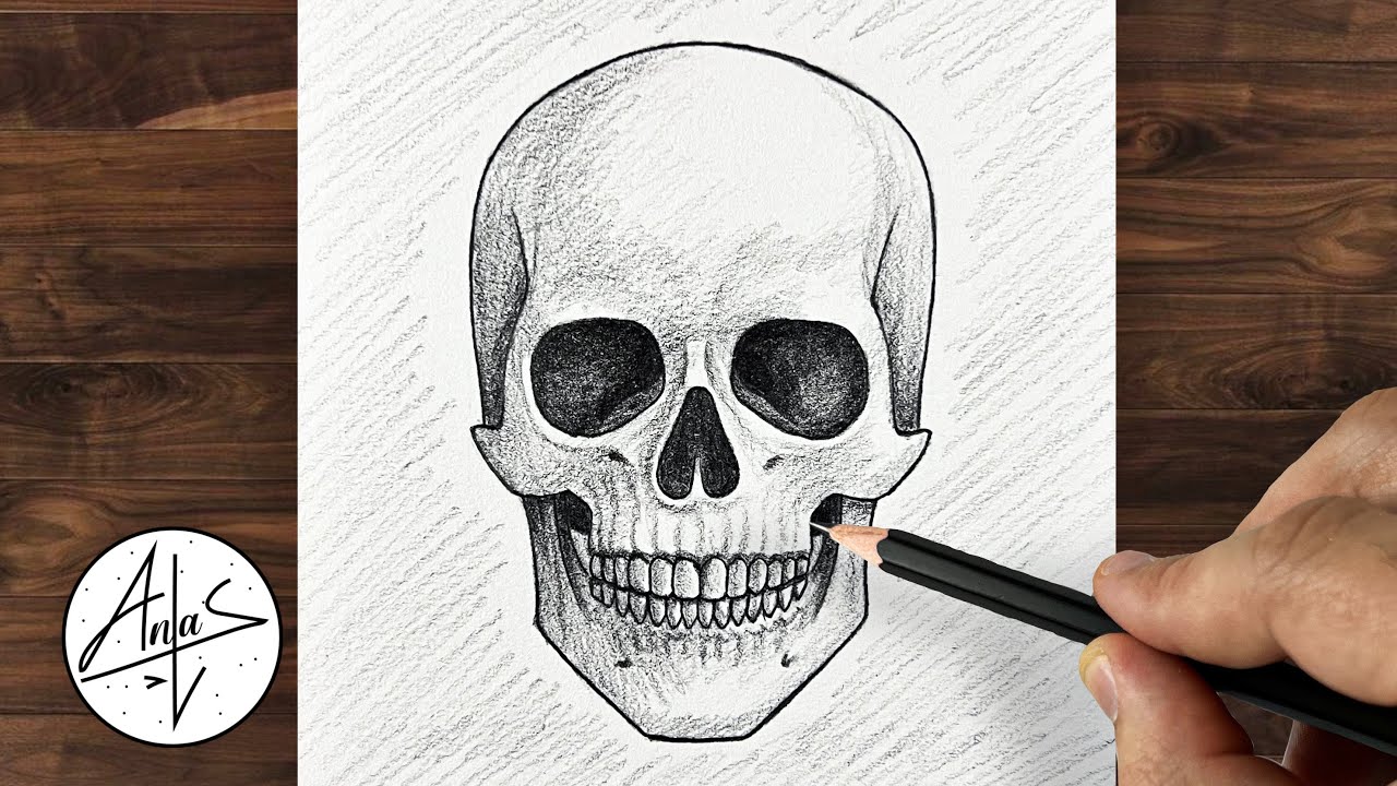 Как нарисовать голову-череп | Реалистичное пошаговое руководство