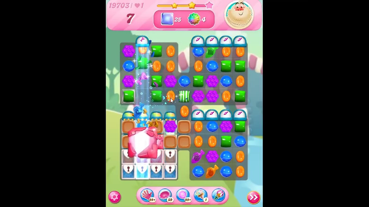 Candy Crush Saga Level 19703 - NO BOOSTERS | SKILLGAMING ✅