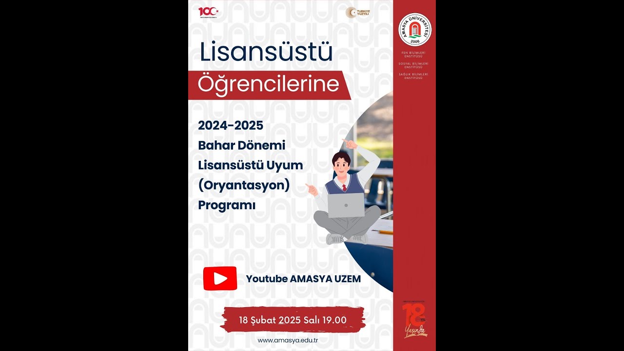 Amasya Üniversitesi Lisansüstü Eğitim Uyum Programı || 2024-2025 Bahar