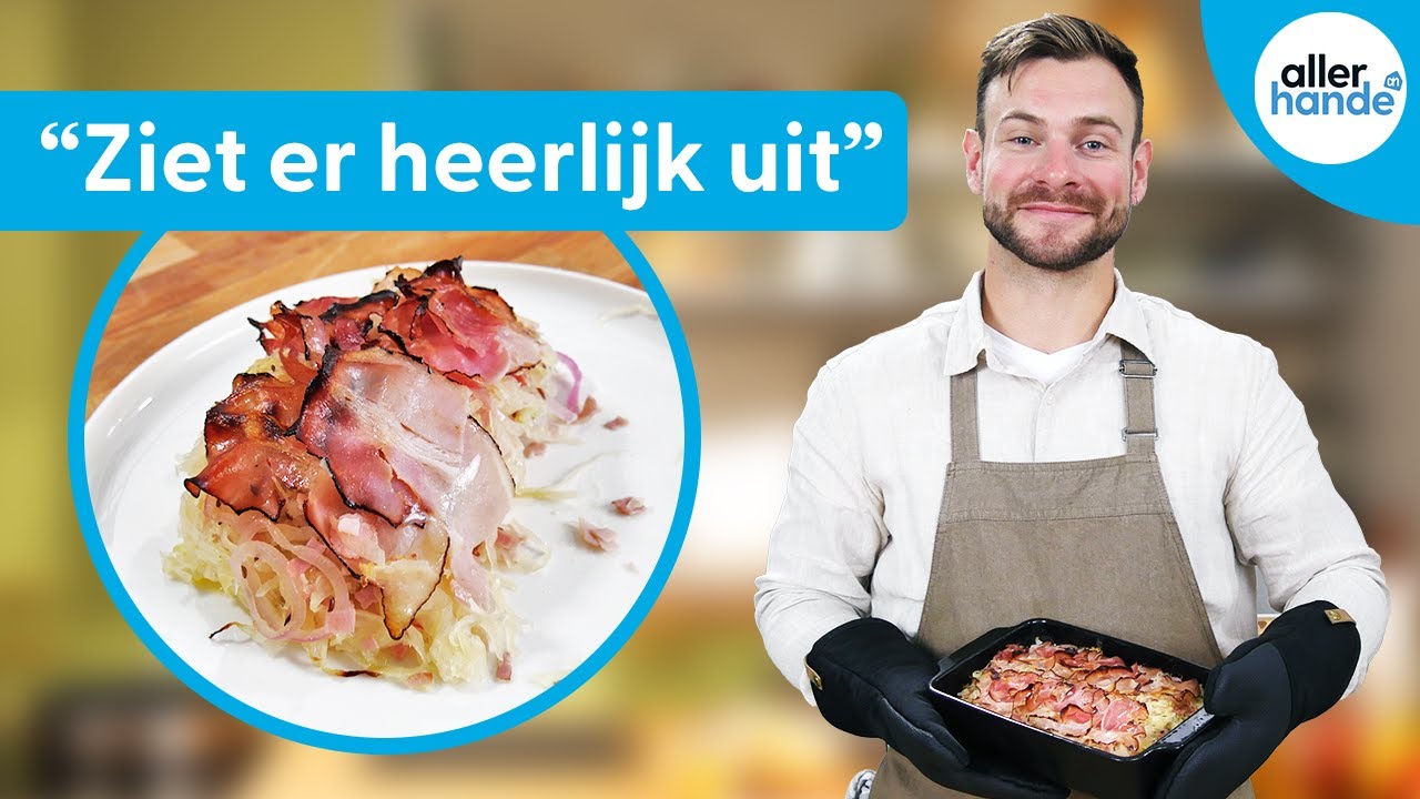Recept: Zuurkoolschotel met ham en crunchy spek | Ovengerechten | Allerhande