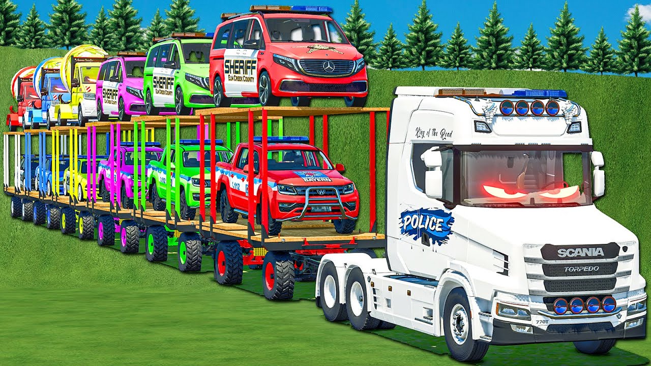 OVERSIZED LONG CONVOY TRANSPORT SHERIFF, POLICE, AMBULANCE, FIRE DEPARTMENT! FS 25