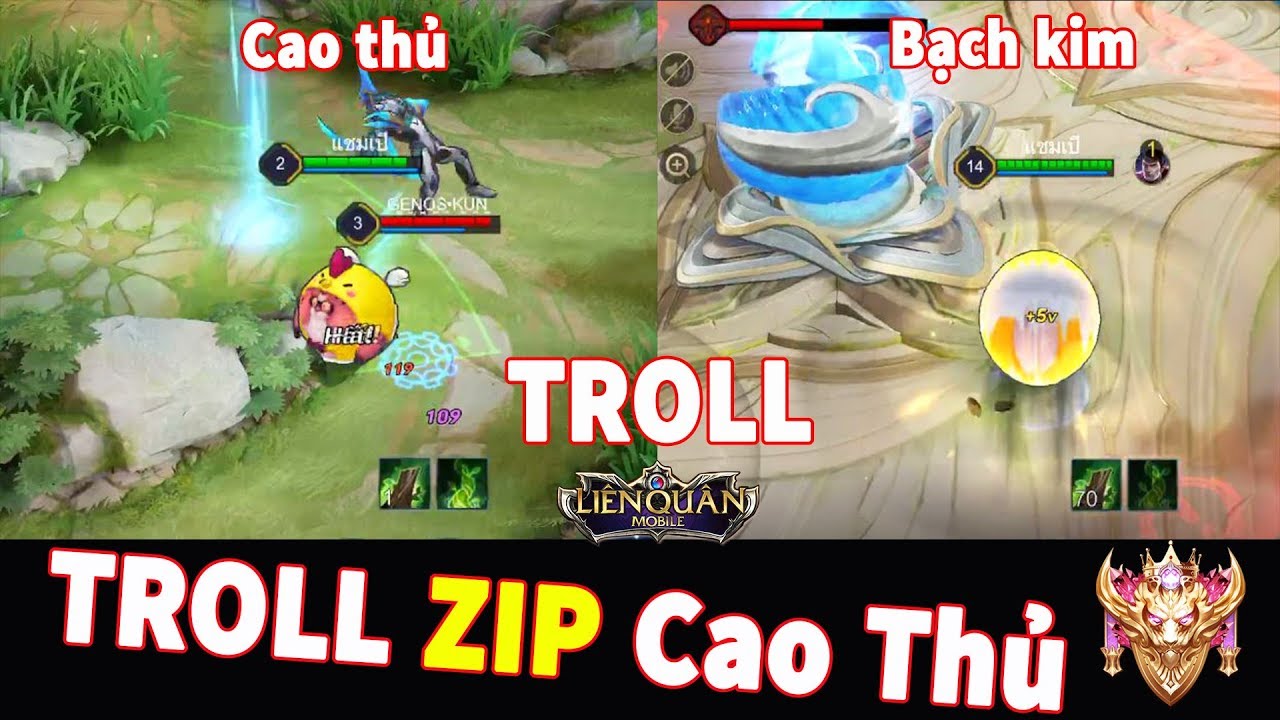 Li&ecirc;n qu&acirc;n Zip Troll Rank Cao Thủ v&agrave; Rank Bạch kim c&oacute; g&igrave; kh&aacute;c ? C&aacute;ch chơi zip m&ugrave;a 11 li&ecirc;n qu&acirc;n mobile