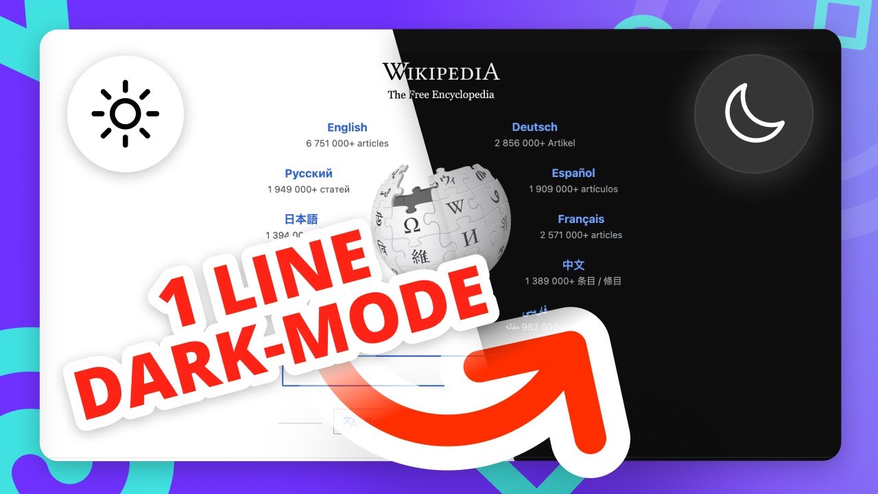 Add Dark Mode to YOUR website with a single line of code