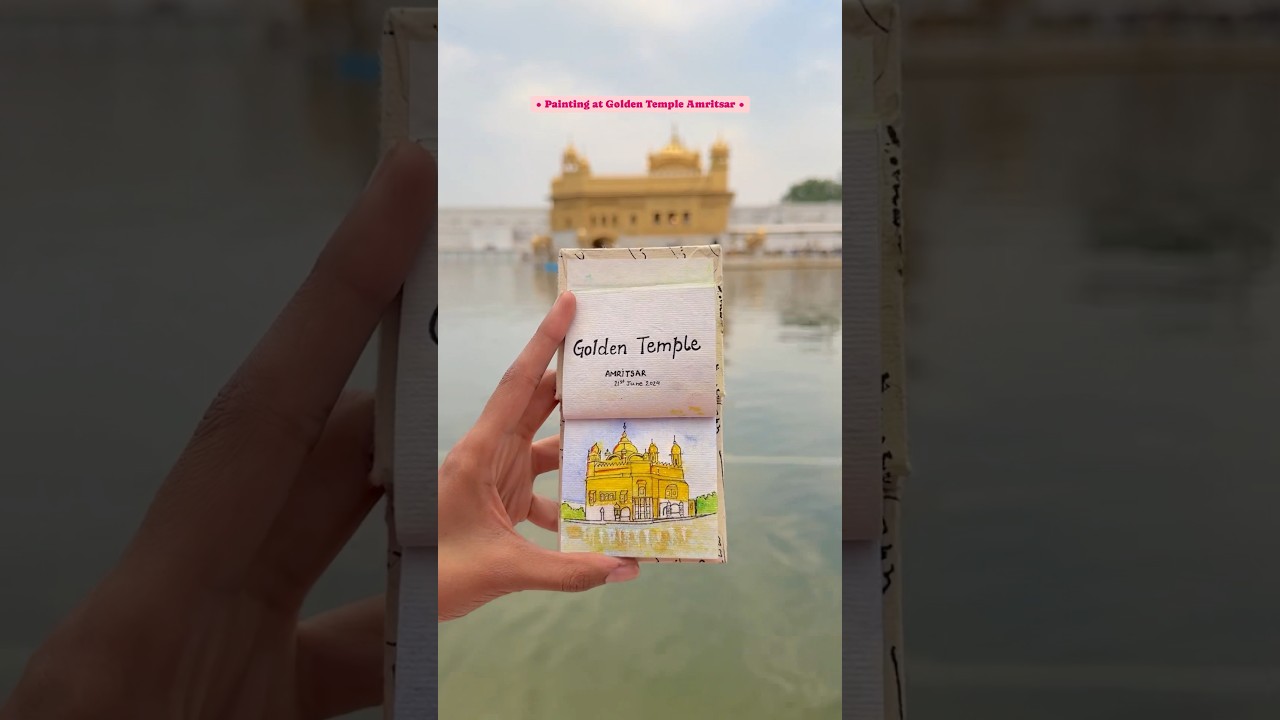 Painting at Golden Temple&hearts;️ #shorts