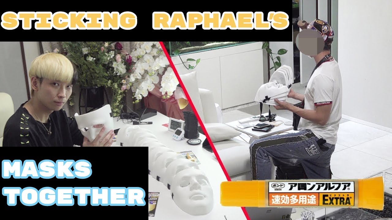Supergluing all of Raphael's mask together to make him show his face! | Raphael Japan