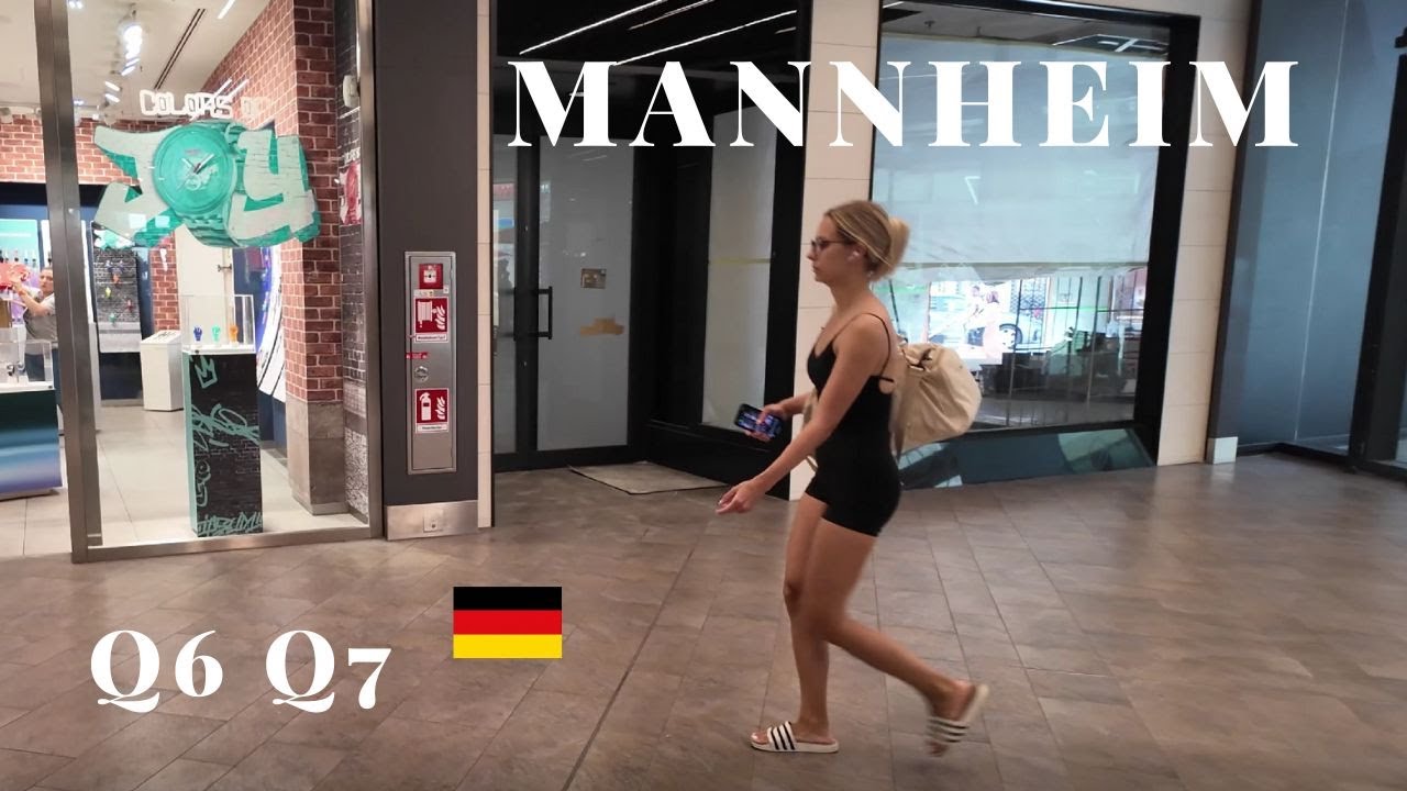 🇩🇪 WALKING MANNHEIM Q6 Q7 SHOPPING CENTER - 2024 GERMANY | 4K