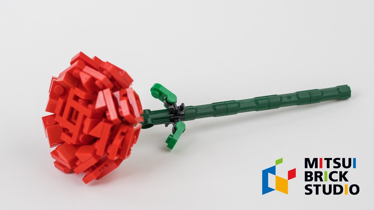 レゴ®カーネーションの作り方 ／ How to Build a Carnation with LEGO Bricks