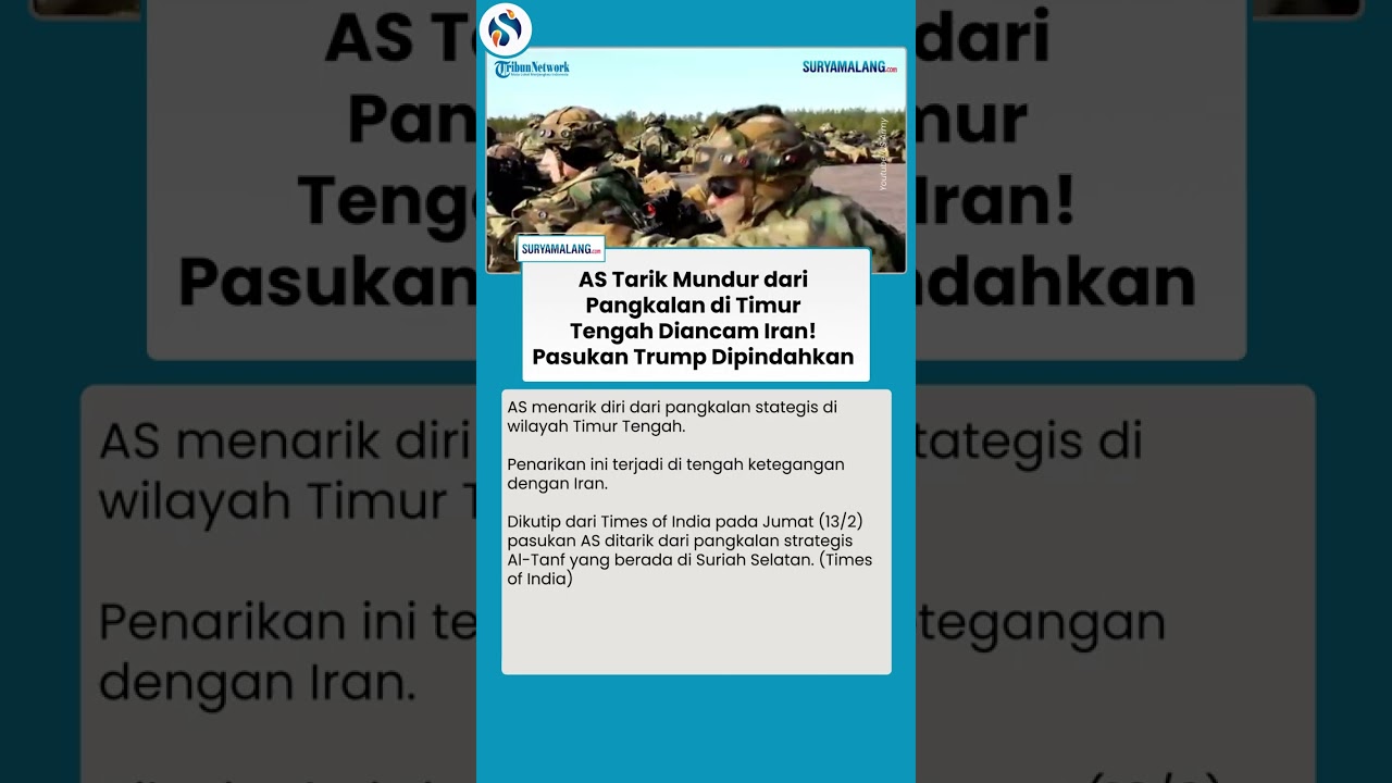 PASUKAN AS KOCAR-KACIR! Tinggalkan Pangkalan di Timur Tengah Usai Diancam Iran