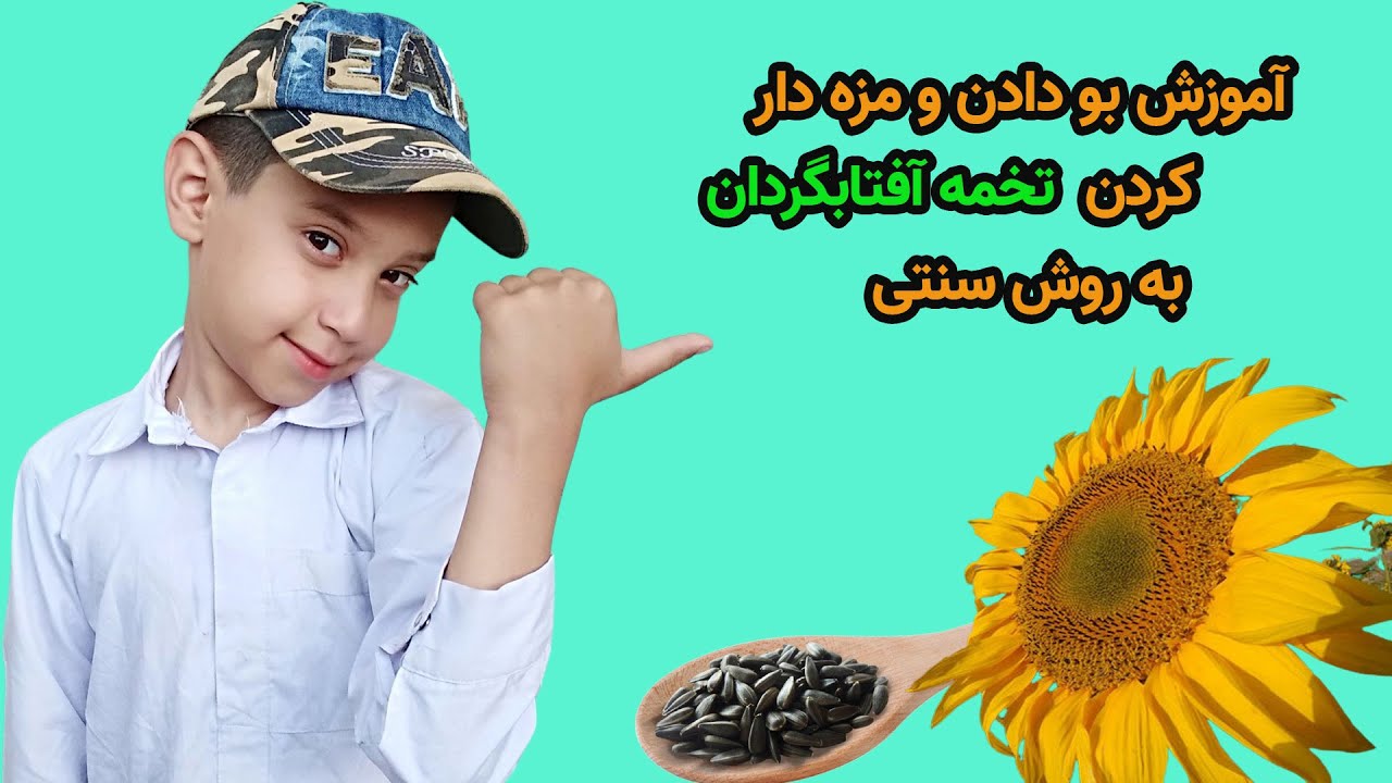آموزش بو دادن و مزه دار کردن تخمه آفتابگردان به روش سنتی