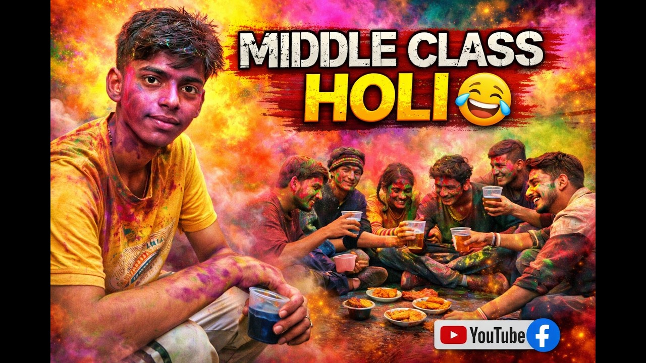 Middle Class Holi Celebration 😂 | Funny Friends Moments