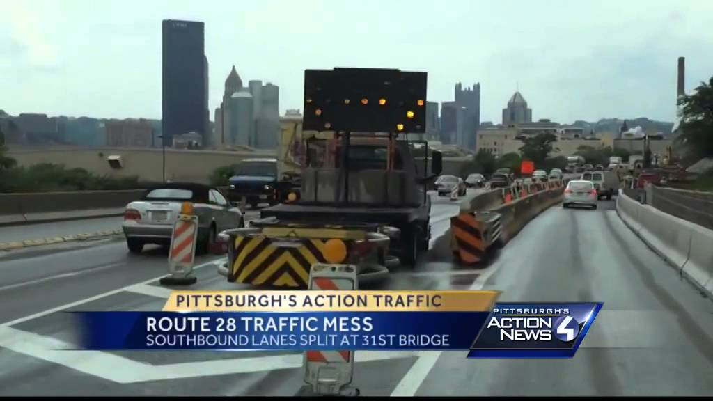 Route 28 south backups, delays follow new lane-split configuration