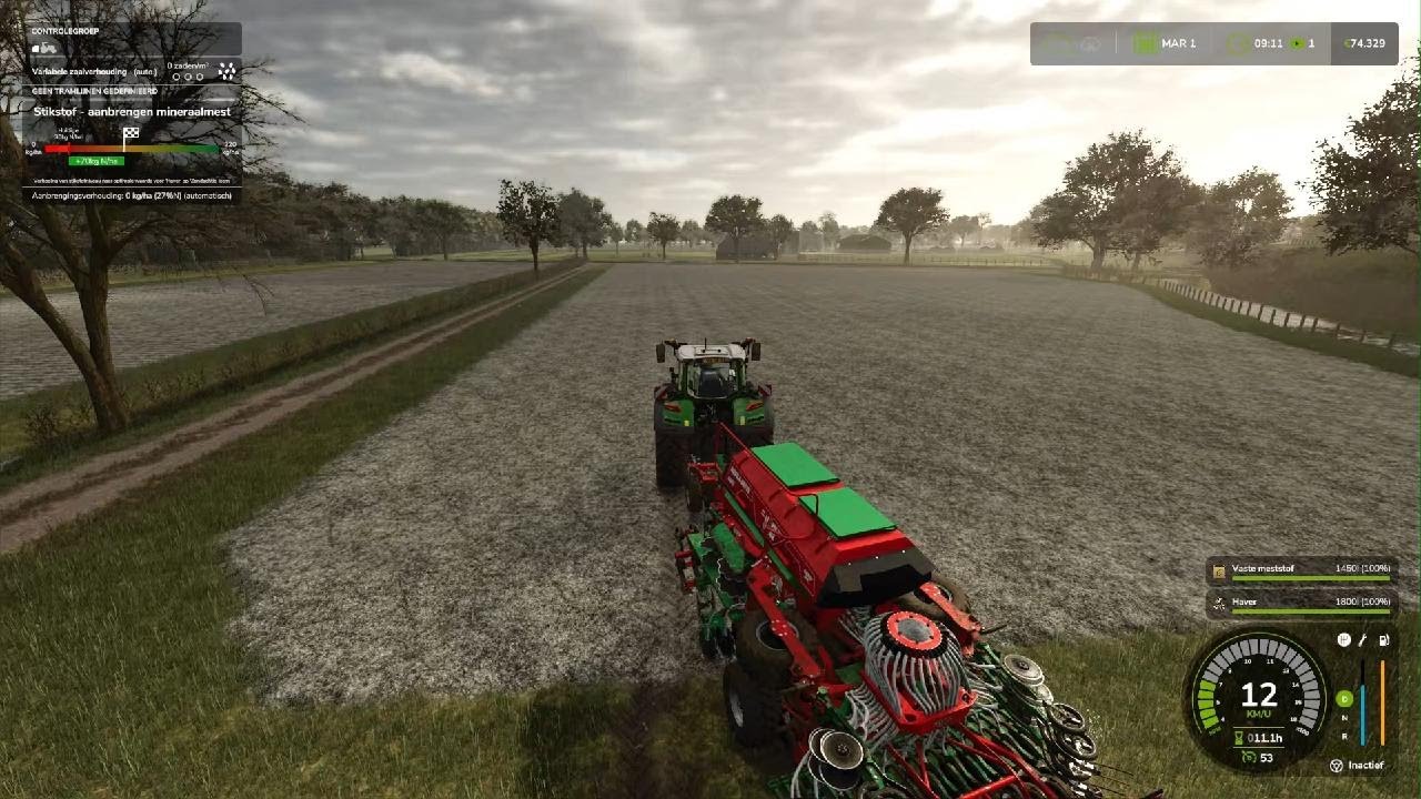 Haver zaaien op veld 6 - De Friese Wouden FS25