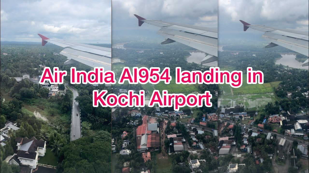 Air India landing in Cochin international airport/ Kerala vibes/ kochi airport