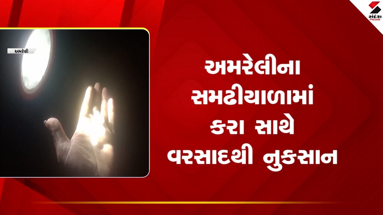 Amreli | અમરેલીના સમઢીયાળામાં કરા સાથે વરસાદથી નુકસાન | Unseasonal Rain | Croploss | Gujarat