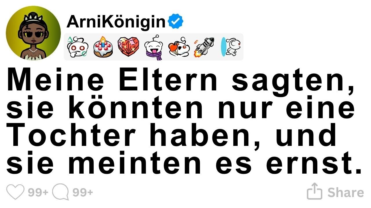[GANZE STORY] Meine Eltern sagten, sie könnten nur eine Tochter haben, und meinten es ernst.