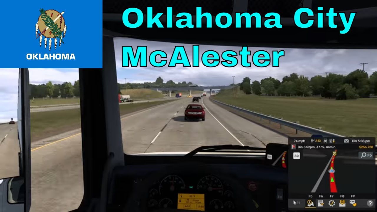 American Truck Simulator Oklahoma DLC: Oklahoma City - McAlester ATS no commentary gameplay