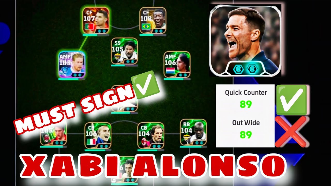XABI ALONSO MANAGER REVIEW. WORTH MANAGER 100%✅✅ #efootball