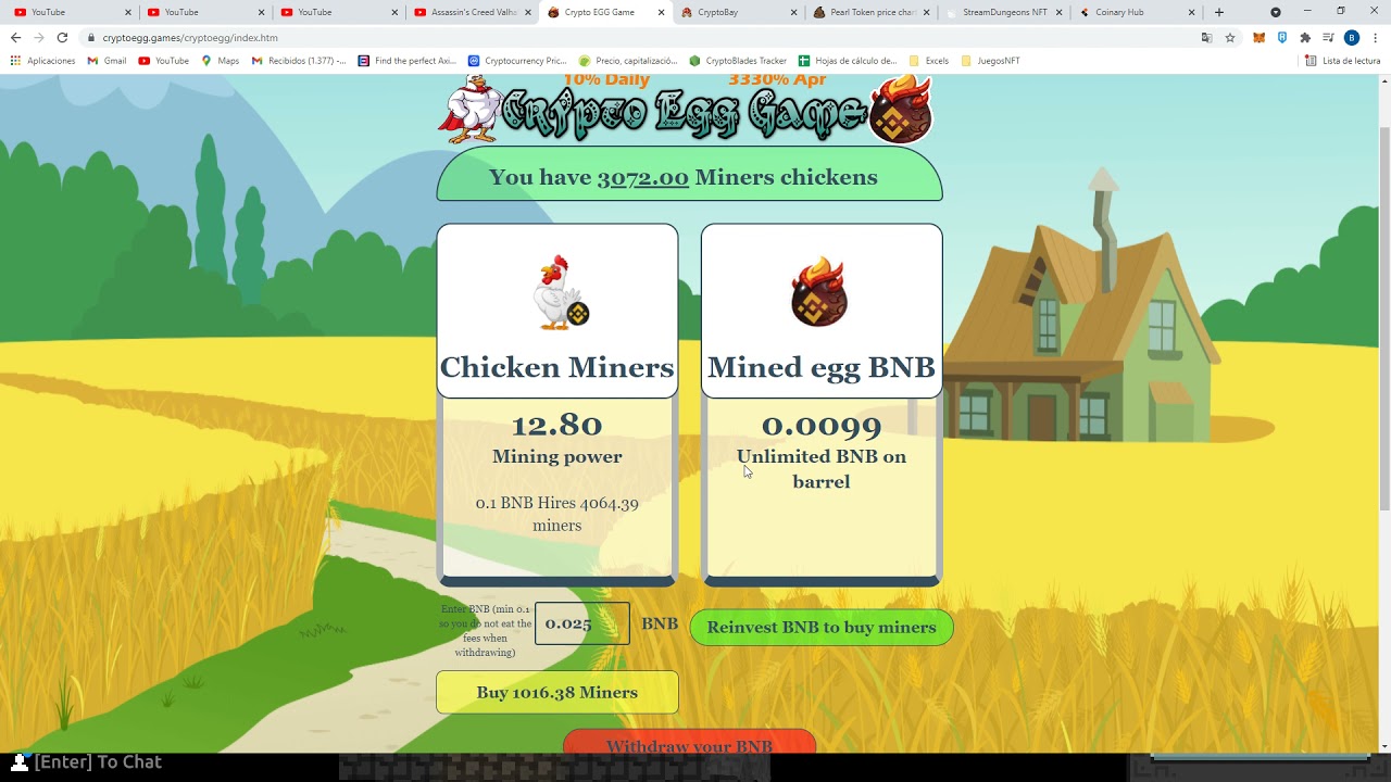 Crypto EGG ''Pollitos mineros'' - Rentable, seguro y activo!