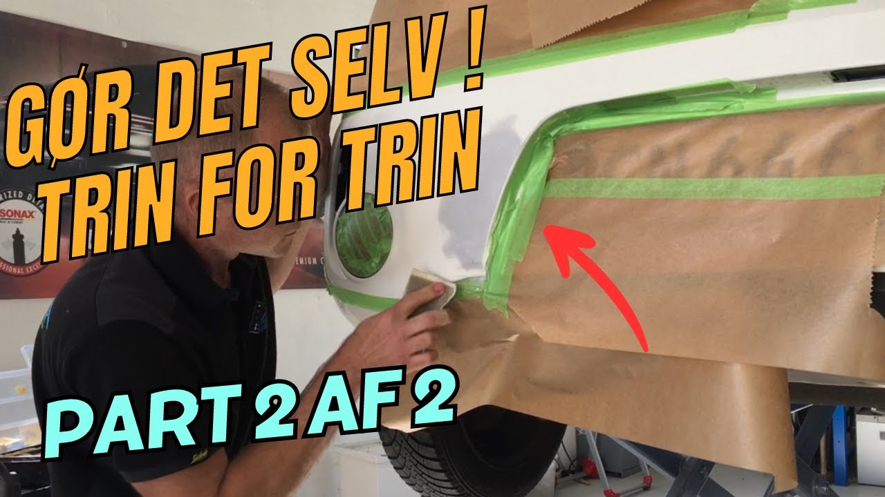 Reparation af lakskade - G&oslash;r det selv kursus - Part 2  -  Trin for Trin - Her maler vi lakskaden.