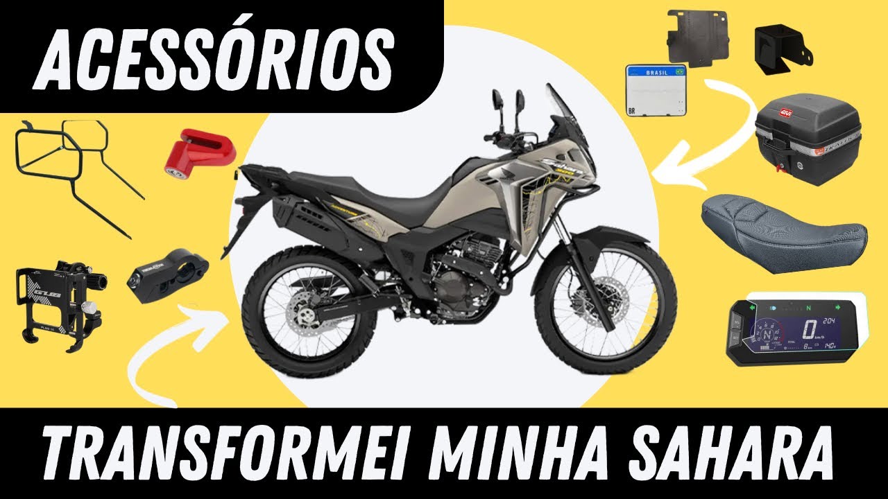 HONDA SAHARA 300 EQUIPADA! VEJA TODOS OS ACESSÓRIOS QUE TRANSFORMARAM MINHA MOTO - INSTALEI NOVOS