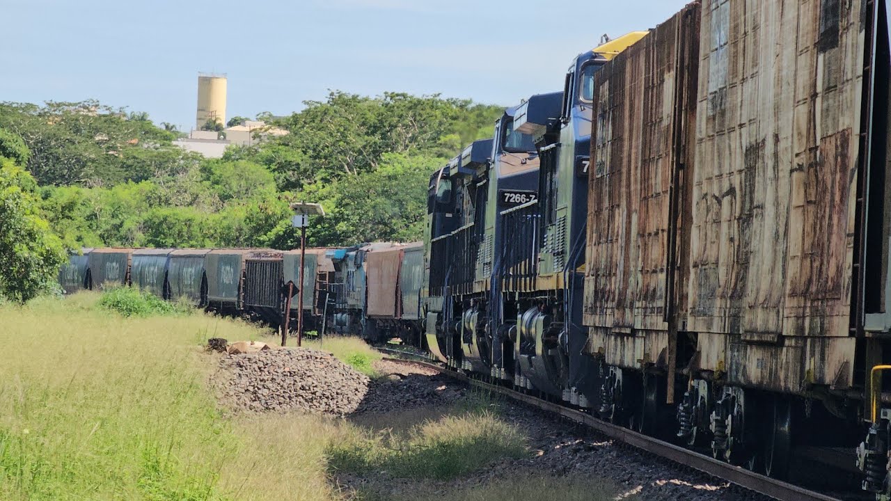 CRUZAMENTO DE TRENS EM CATANDUVA-SP 