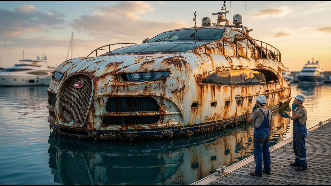 From Scrap to ₹50 Crore Bugatti Superyacht 🤯 Insane Luxury Restoration!
