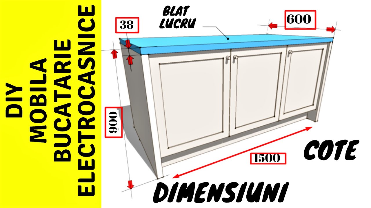 DIY Mobila De Bucatarie Dimensiuni Corpuri Si Electrocasnice Tutorial