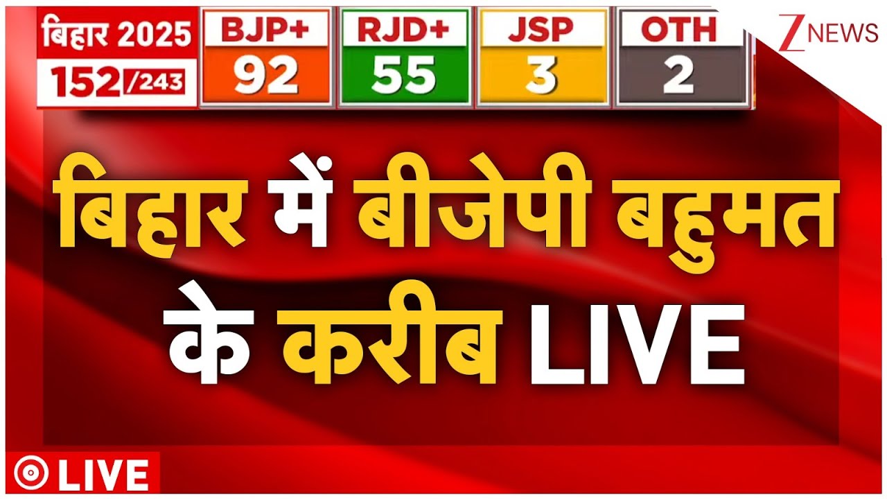 BJP Win Bihar Election Result 2025 LIVE : बिहार में बीजेपी बहुमत के करीब लाइव!| Nitish Kumar