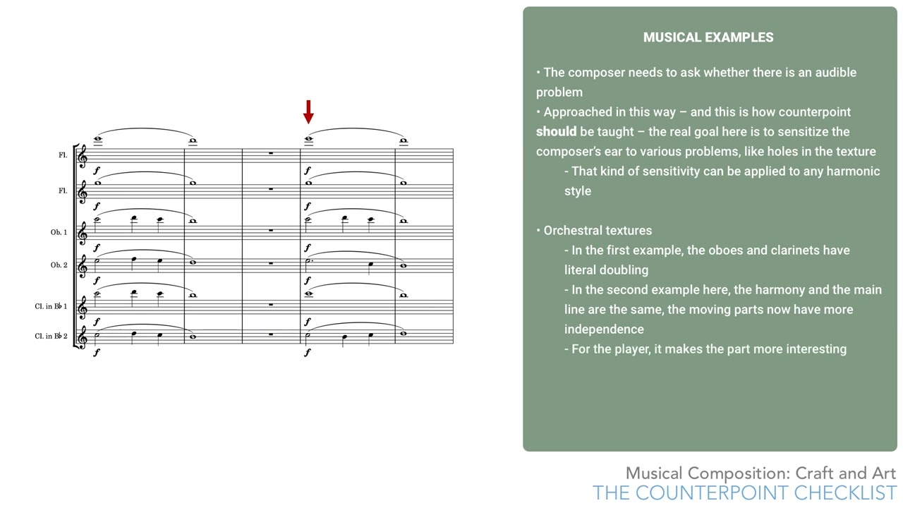 Musical Composition, Craft and Art #46 - The Counterpoint Checklist