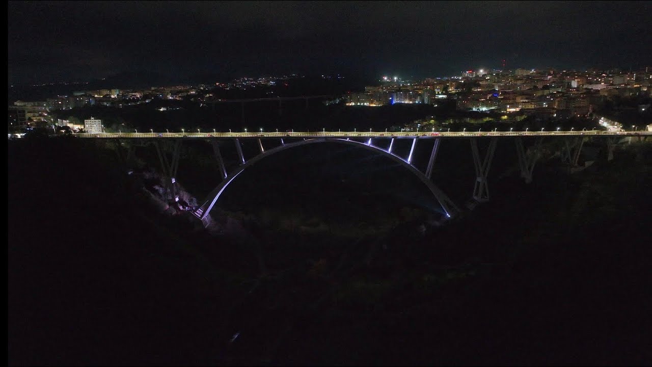 Catanzaro - Collaudo luci Ponte Morandi - Bisantis vista #drone #djimini5pro #calabria #italy #dji 